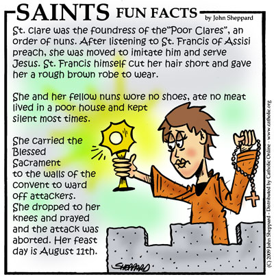Saints Fun Facts for St. Clare of Assisi
